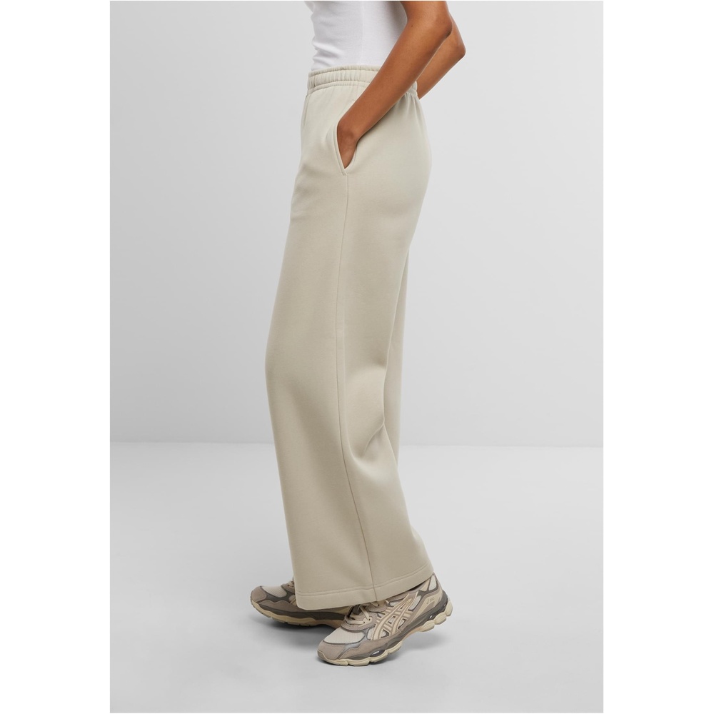 Urban Classics - Fluffy wideleg Dames joggingbroek - Grijs